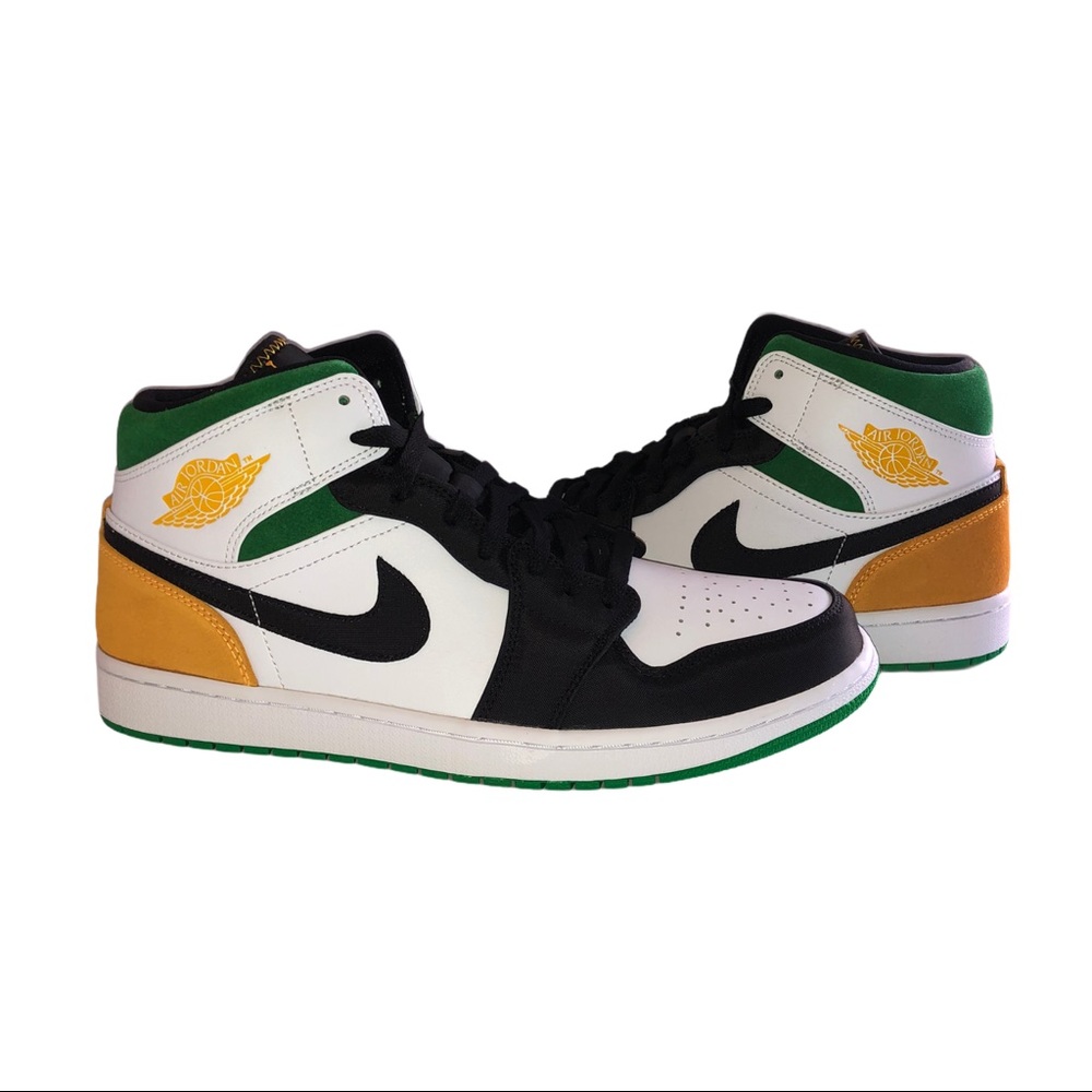 Air Jordan 1 Mid 852542-101 White Laser Orange